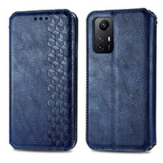 Coque Portefeuille Livre Cuir Etui Clapet S01D pour Xiaomi Redmi Note 12S Bleu