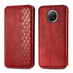 Coque Portefeuille Livre Cuir Etui Clapet S01D pour Xiaomi Redmi Note 9 5G Rouge