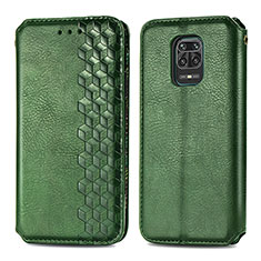 Coque Portefeuille Livre Cuir Etui Clapet S01D pour Xiaomi Redmi Note 9 Pro Max Vert