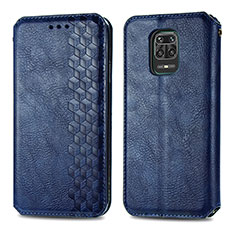 Coque Portefeuille Livre Cuir Etui Clapet S01D pour Xiaomi Redmi Note 9S Bleu