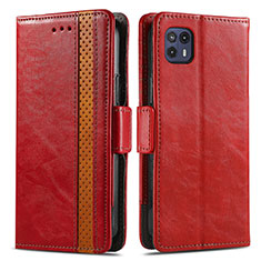 Coque Portefeuille Livre Cuir Etui Clapet S02D pour Motorola Moto G50 5G Rouge