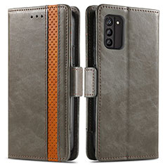 Coque Portefeuille Livre Cuir Etui Clapet S02D pour Nokia G100 Gris