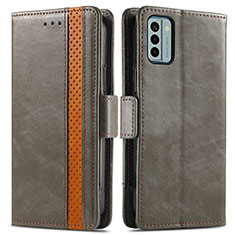 Coque Portefeuille Livre Cuir Etui Clapet S02D pour Nokia G22 Gris