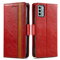 Coque Portefeuille Livre Cuir Etui Clapet S02D pour Nokia G22 Rouge