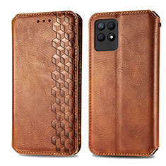 Coque Portefeuille Livre Cuir Etui Clapet S02D pour Realme 8i Marron