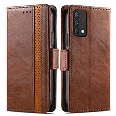 Coque Portefeuille Livre Cuir Etui Clapet S02D pour Realme GT Master 5G Marron