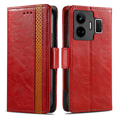 Coque Portefeuille Livre Cuir Etui Clapet S02D pour Realme GT Neo5 5G Rouge