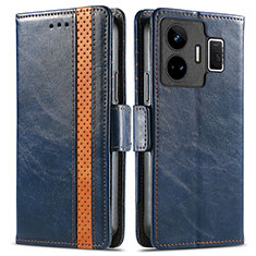 Coque Portefeuille Livre Cuir Etui Clapet S02D pour Realme GT3 5G Bleu