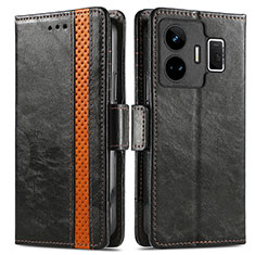 Coque Portefeuille Livre Cuir Etui Clapet S02D pour Realme GT3 5G Noir