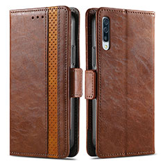 Coque Portefeuille Livre Cuir Etui Clapet S02D pour Samsung Galaxy A30S Marron