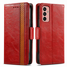 Coque Portefeuille Livre Cuir Etui Clapet S02D pour Samsung Galaxy F13 4G Rouge