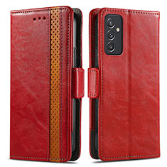 Coque Portefeuille Livre Cuir Etui Clapet S02D pour Samsung Galaxy F54 5G Rouge