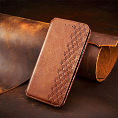 Coque Portefeuille Livre Cuir Etui Clapet S02D pour Samsung Galaxy M01 Marron