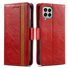 Coque Portefeuille Livre Cuir Etui Clapet S02D pour Samsung Galaxy M33 5G Rouge