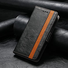 Coque Portefeuille Livre Cuir Etui Clapet S02D pour Samsung Galaxy S24 Ultra 5G Noir