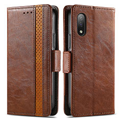 Coque Portefeuille Livre Cuir Etui Clapet S02D pour Sony Xperia Ace II SO-41B Marron