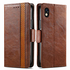 Coque Portefeuille Livre Cuir Etui Clapet S02D pour Sony Xperia Ace III Marron