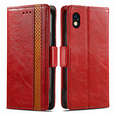 Coque Portefeuille Livre Cuir Etui Clapet S02D pour Sony Xperia Ace III Rouge