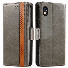 Coque Portefeuille Livre Cuir Etui Clapet S02D pour Sony Xperia Ace III SO-53C Gris