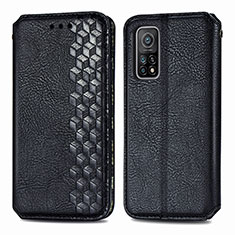 Coque Portefeuille Livre Cuir Etui Clapet S02D pour Xiaomi Mi 10T 5G Noir