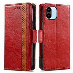 Coque Portefeuille Livre Cuir Etui Clapet S02D pour Xiaomi Poco C50 Rouge