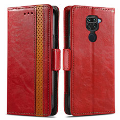 Coque Portefeuille Livre Cuir Etui Clapet S02D pour Xiaomi Redmi 10X 4G Rouge