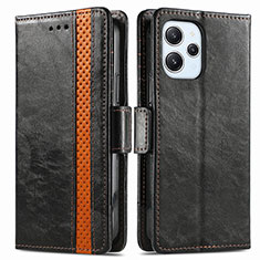 Coque Portefeuille Livre Cuir Etui Clapet S02D pour Xiaomi Redmi 12 4G Noir