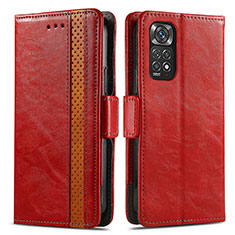 Coque Portefeuille Livre Cuir Etui Clapet S02D pour Xiaomi Redmi Note 12 Pro 4G Rouge