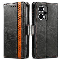 Coque Portefeuille Livre Cuir Etui Clapet S02D pour Xiaomi Redmi Note 12 Turbo 5G Noir