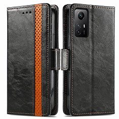 Coque Portefeuille Livre Cuir Etui Clapet S02D pour Xiaomi Redmi Note 12S Noir