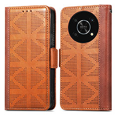 Coque Portefeuille Livre Cuir Etui Clapet S03D pour Huawei Enjoy 50 Pro Marron