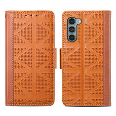 Coque Portefeuille Livre Cuir Etui Clapet S03D pour Motorola Moto Edge S30 5G Marron