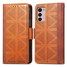 Coque Portefeuille Livre Cuir Etui Clapet S03D pour Motorola Moto G42 Marron