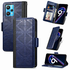 Coque Portefeuille Livre Cuir Etui Clapet S03D pour Realme 9 5G Bleu