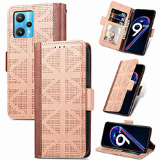 Coque Portefeuille Livre Cuir Etui Clapet S03D pour Realme 9 5G Brun Clair