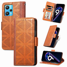 Coque Portefeuille Livre Cuir Etui Clapet S03D pour Realme 9 5G Marron