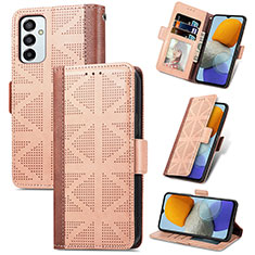 Coque Portefeuille Livre Cuir Etui Clapet S03D pour Samsung Galaxy F23 5G Brun Clair