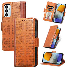 Coque Portefeuille Livre Cuir Etui Clapet S03D pour Samsung Galaxy F23 5G Marron