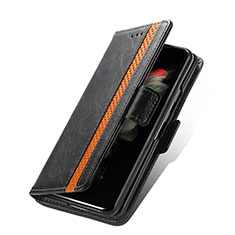 Coque Portefeuille Livre Cuir Etui Clapet S03D pour Samsung Galaxy Z Fold3 5G Noir
