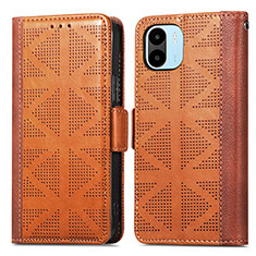 Coque Portefeuille Livre Cuir Etui Clapet S03D pour Xiaomi Redmi A2 Plus Marron