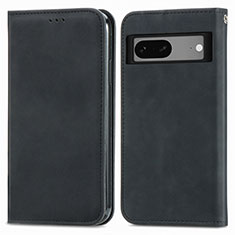 Coque Portefeuille Livre Cuir Etui Clapet S04D pour Google Pixel 7 5G Noir