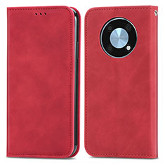 Coque Portefeuille Livre Cuir Etui Clapet S04D pour Huawei Enjoy 50 Pro Rouge