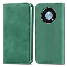 Coque Portefeuille Livre Cuir Etui Clapet S04D pour Huawei Enjoy 50 Pro Vert