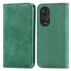 Coque Portefeuille Livre Cuir Etui Clapet S04D pour Huawei Honor 50 Pro 5G Vert