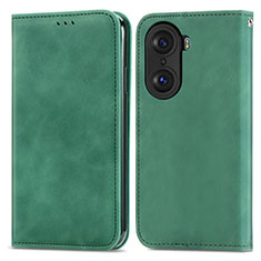 Coque Portefeuille Livre Cuir Etui Clapet S04D pour Huawei Honor 60 5G Vert