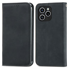 Coque Portefeuille Livre Cuir Etui Clapet S04D pour Huawei Honor 60 SE 5G Noir