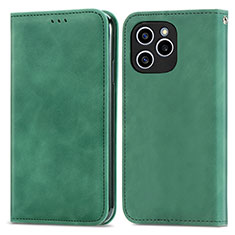 Coque Portefeuille Livre Cuir Etui Clapet S04D pour Huawei Honor 60 SE 5G Vert