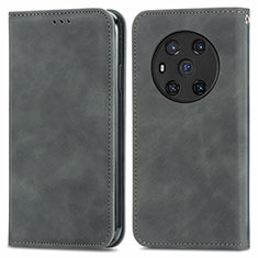 Coque Portefeuille Livre Cuir Etui Clapet S04D pour Huawei Honor Magic3 5G Gris