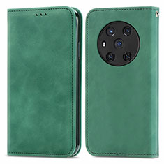 Coque Portefeuille Livre Cuir Etui Clapet S04D pour Huawei Honor Magic3 5G Vert