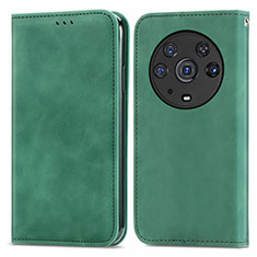 Coque Portefeuille Livre Cuir Etui Clapet S04D pour Huawei Honor Magic3 Pro 5G Vert